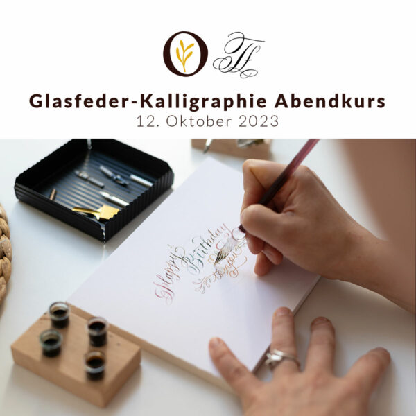 Glasfeder-Workshop: Kalligraphie mit Tintenfuchs | Ocker Studio