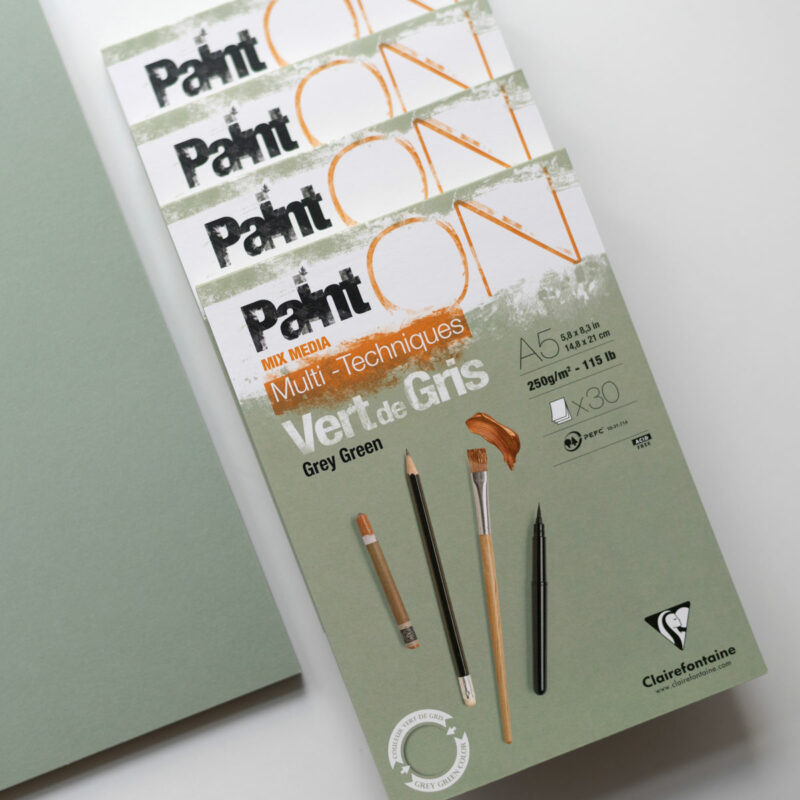 Clairefontaine Paint-On Multitechnik-Papier Greygreen | Ocker Shop