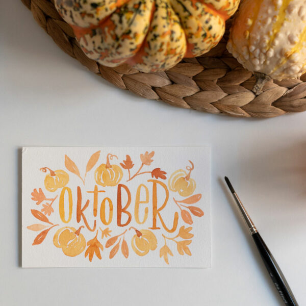 Herbstliche Loose Watercolor Florals | Ocker Studio