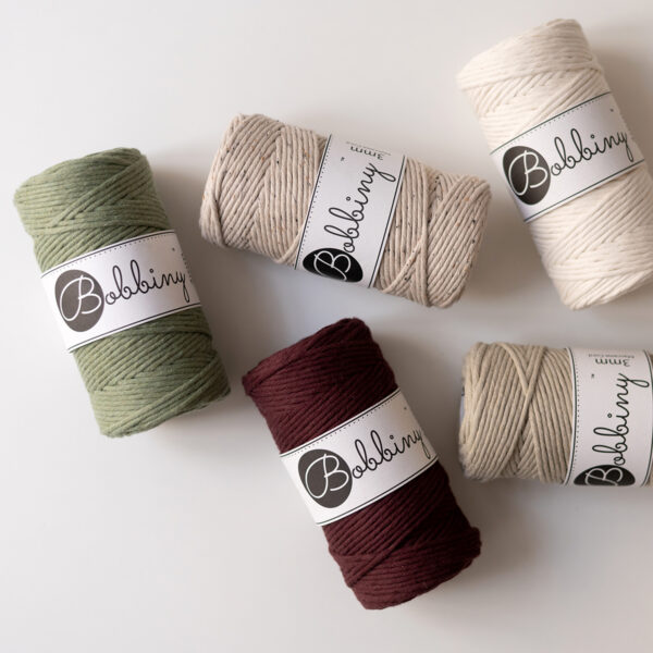 Makramee-Garne Bobbiny Beige | Ocker Shop