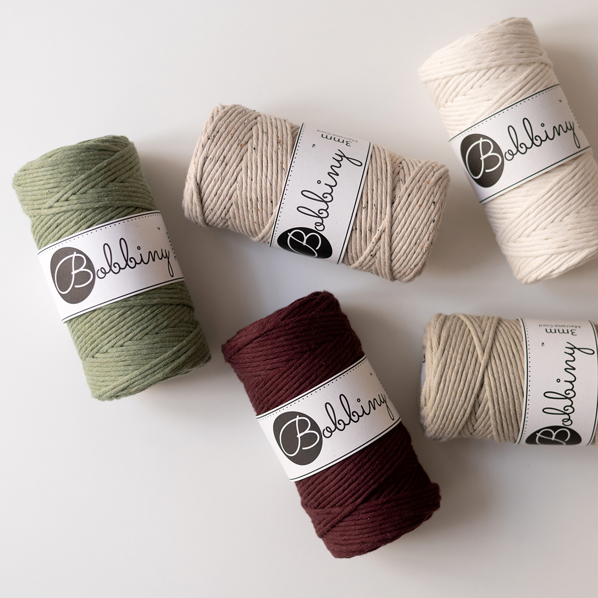 Makramee-Garne Bobbiny Beige | Ocker Shop