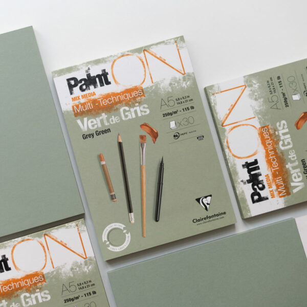 Paint On Papier Mixed-Media: Grey Green | Ocker Shop