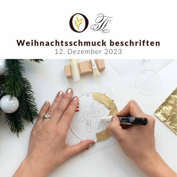 Weihnachtsschmuck beschriften: DIY-Workshop | Ocker Studio