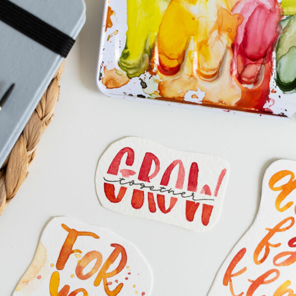 Watercolor Lettering Spruch | Ocker Studio