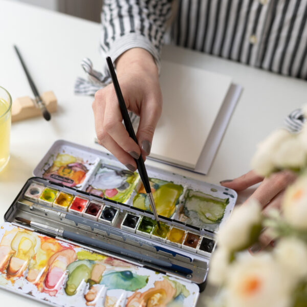 Aquarellfarben anrühren | Ocker Studio