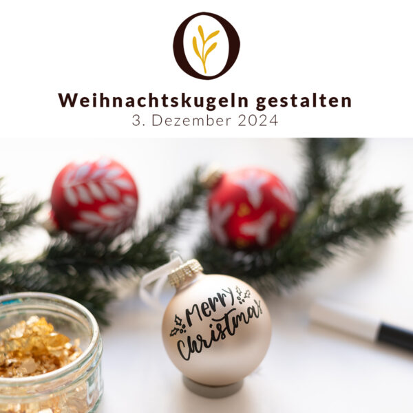 Kreativworkshop: Weihnachtskugeln bemalen | Ocker Studio