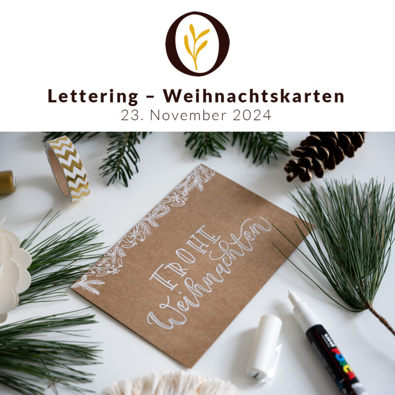 Weihnachtskarten Lettering Workshop | Ocker Studio