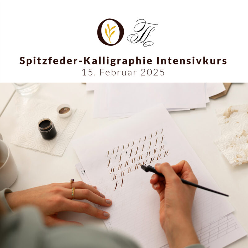 Spitzfeder-Kalligraphiekurs Wien 2025 | Ocker Studio