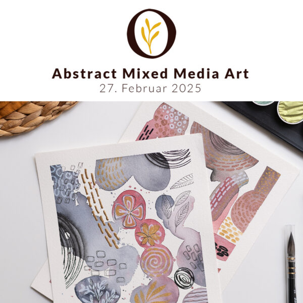 Abstract Mixed Media Art Workshop Wien 2025 | Ocker Studio