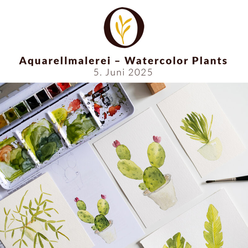 Aquarell-Workshop: Zimmerpflanzen malen | Ocker Studio