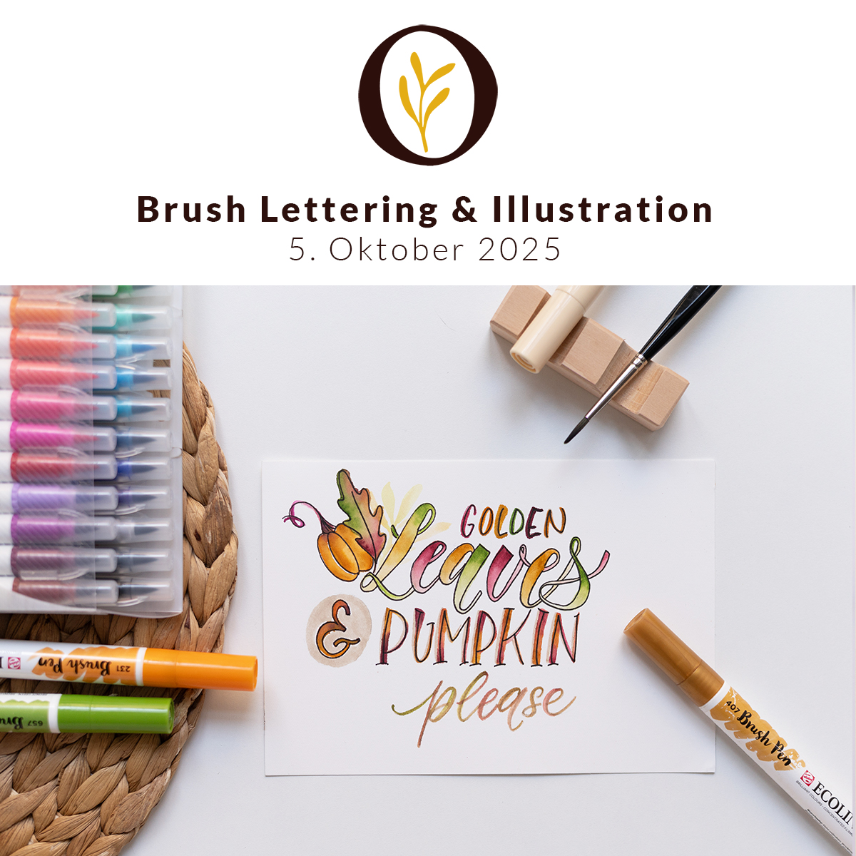 Brush Lettering & Illustrations-Workshop Wien | Ocker Studio