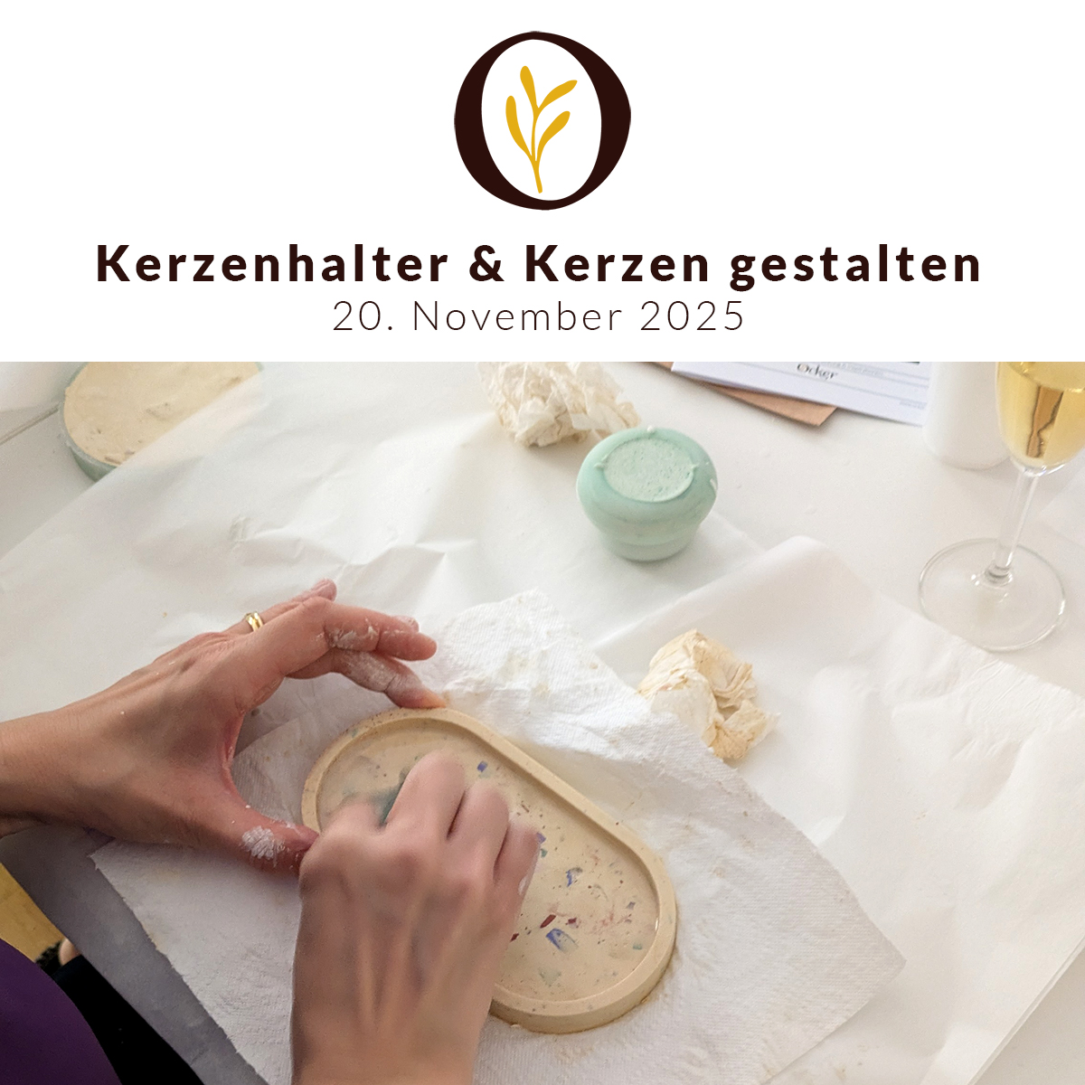 Kerzenhalter & Kerzen gestalten: DIY-Workshop in Wien | Ocker Studio