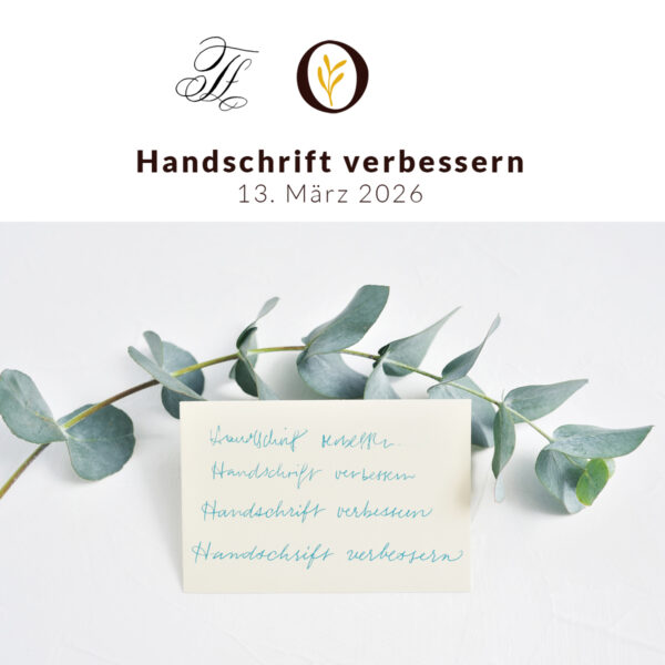 Handschrift verbessern Workshop März | Ocker Studio