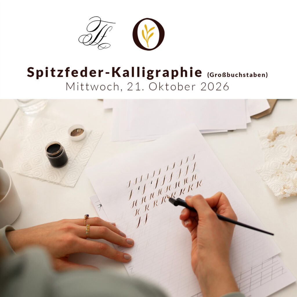 Spitzfeder-Kalligraphie: Großbuchstaben Kurs in Wien | Ocker Studio