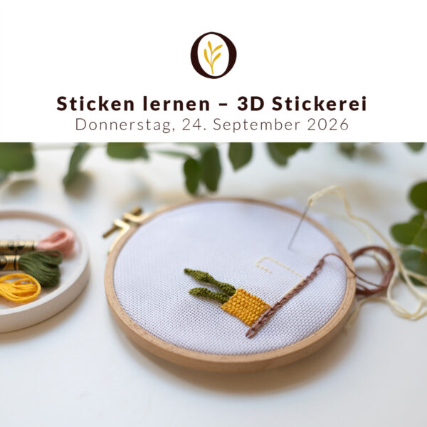 3D Sticken lernen Wien | Ocker Studio