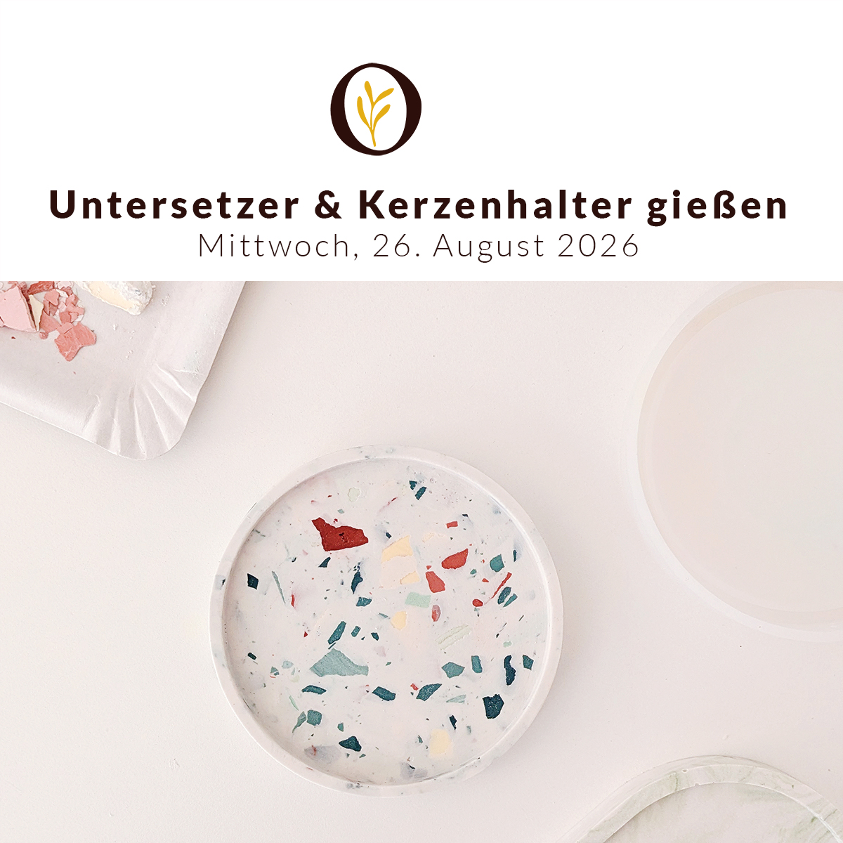 Untersetzer gießen DIY-Workshop | Ocker Studio