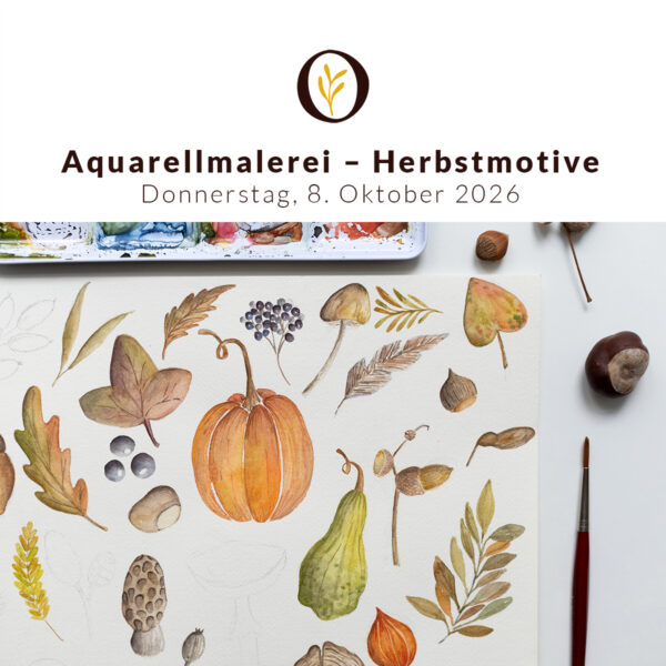 Aquarellworkshop Wien: Herbstmotive | Ocker Studio