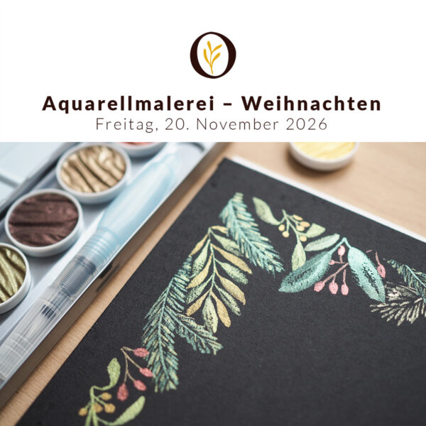 Aquarellmalerei: Weihnachtskarten-Workshop Wien | Ocker Studio