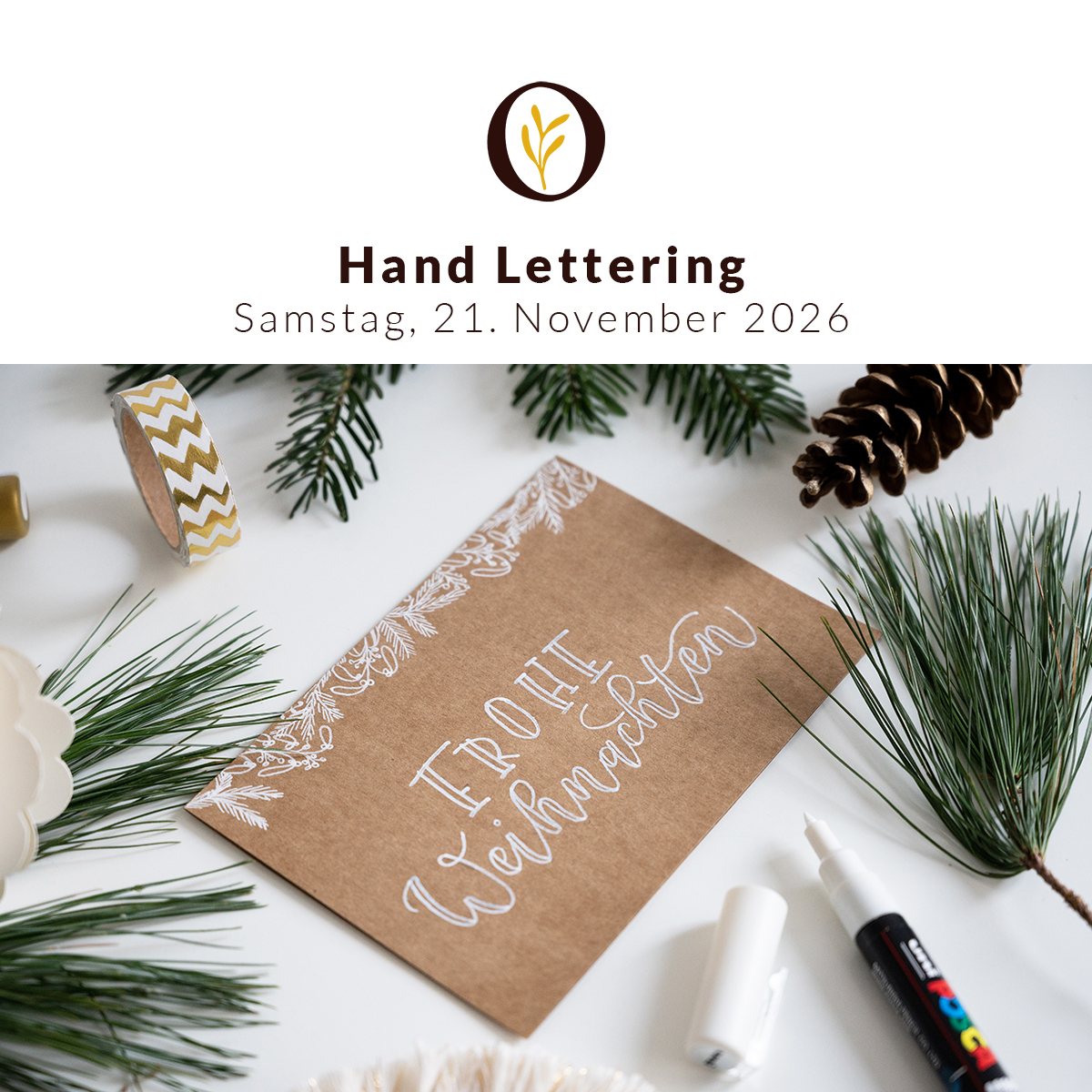 Hand Lettering Workshop Weihnachtskarten | Ocker Studio